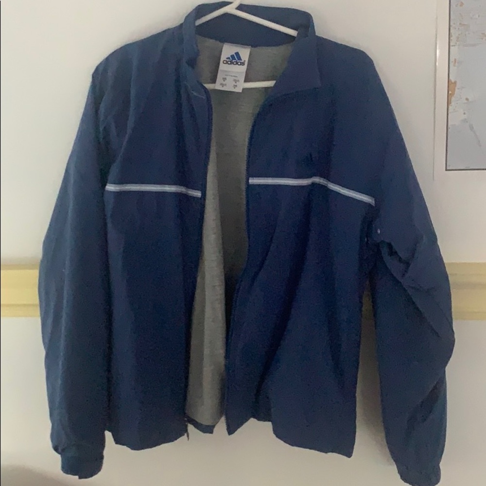 Blue adidas windbreaker